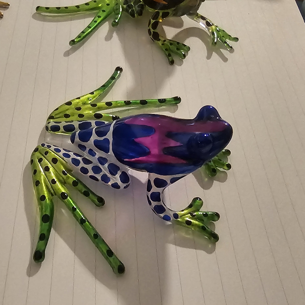 Colorful Glass Frog Figurine